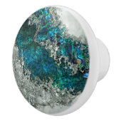 Muschel Perl und Silber 2 Keramikknauf (Rechts)