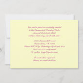 Muschel Pink Debutante Ball Einladung (Rückseite)