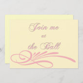 Muschel Pink Debutante Ball Einladung (Vorne/Hinten)