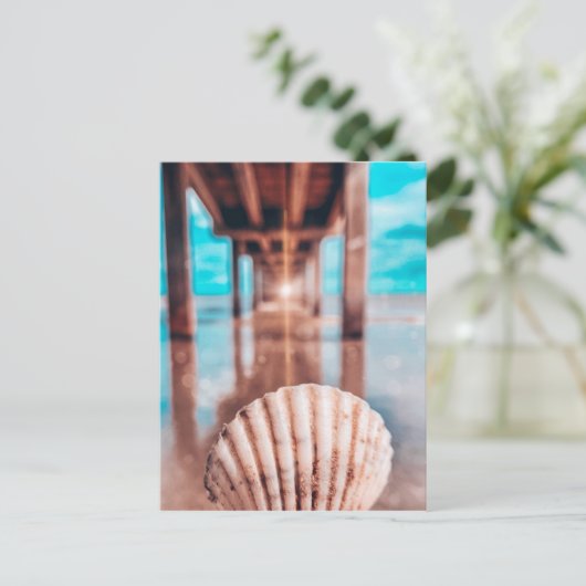 Muschel Postkarte (Stehend Vorderseite)