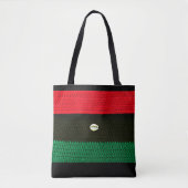 Muschel Red Black Green Flag Artisan Crochet Print Tasche (Vorderseite)