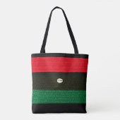 Muschel Red Black Green Flag Artisan Crochet Print Tasche (Rückseite)