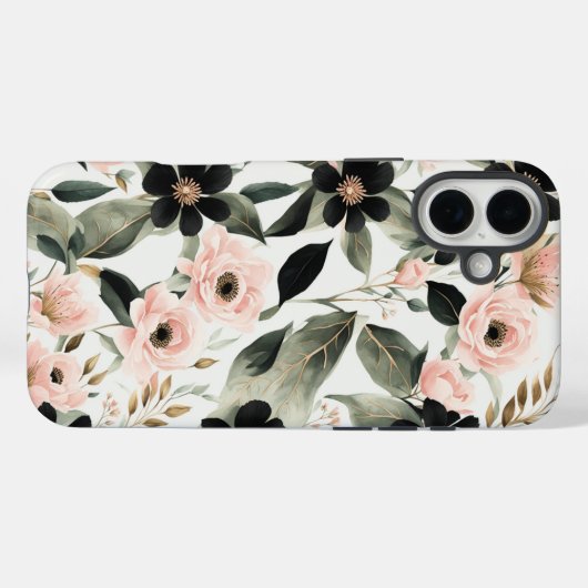 Muschel Rosa Blume Case-Mate iPhone Hülle (Rückseite (Horizontal))