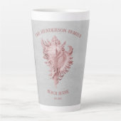Muschel Rosa Conch Latte Tasse (Vorderseite)