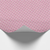 Muschel Rosa Stiefmütterchen - Retro-Tapete-Muster Geschenkpapier (Ecke)