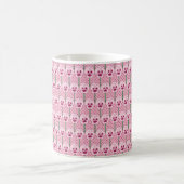 Muschel Rosa Stiefmütterchen - Retro-Tapete-Muster Kaffeetasse (Mittel)