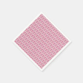 Muschel Rosa Stiefmütterchen - Retro-Tapete-Muster Serviette (Ecke)