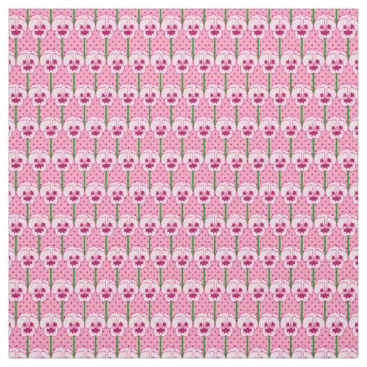 Muschel Rosa Stiefmütterchen - Retro-Tapete-Muster Stoff (Muster)
