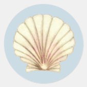 Muschel Runder Aufkleber (Vorderseite)