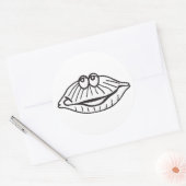 Muschel Runder Aufkleber (Umschlag)