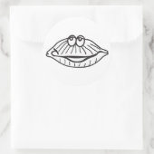 Muschel Runder Aufkleber (Tasche)