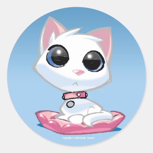 Muschel Runder Aufkleber (Vorderseite)