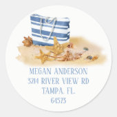 Muschel Runder Aufkleber (Vorderseite)