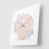 Muschel Salento Quadratische Wanduhr (Winkel)