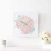 Muschel Salento Quadratische Wanduhr (Zuhause)