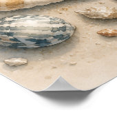 Muschel-Sammlung Poster | Wasserfarbe Küste (Ecke)