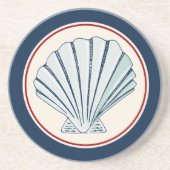 Muschel Sandstein Untersetzer (Vorne)