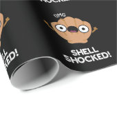 Muschel schockiert Funny Seashell Pun Dark BG Geschenkpapier (Rolleneckpunkt)
