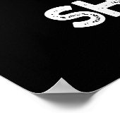 Muschel schockiert Funny Seashell Pun Dark BG Poster (Ecke)