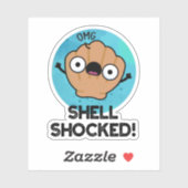 Muschel schockiert lustigen Seashell Pub Aufkleber (Blatt)