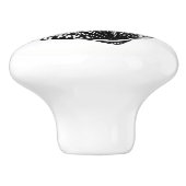 Muschel-Schubknöpfe für Schwarz und Weiß Keramikknauf (Seitenansicht)