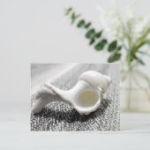 Muschel Schwarz-Weiß-Strand Foto Postkarte (Stehend Vorderseite)