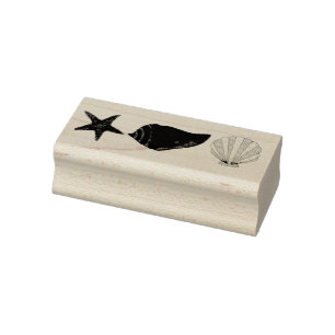 Muschel Seashell Conch Starfish Beach Gummistempel