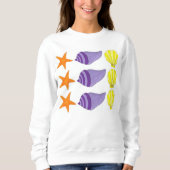 Muschel Seashell Conch Starfish Beach Sweatshirt (Vorderseite)
