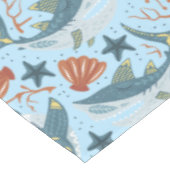 Muschel Seehecht Tischdecke (Schrägansicht)