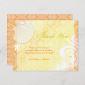 Muschel & Seepferd Beach Hochzeit Vielen Dank Dankeskarte (Vorne/Hinten)