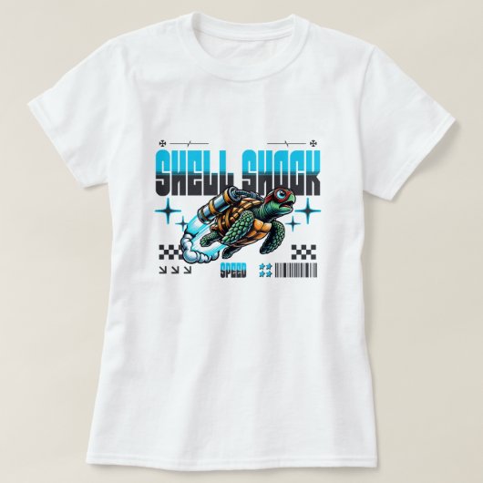 Muschel Shock Turbo Turtle T - Shirt (Design vorne)