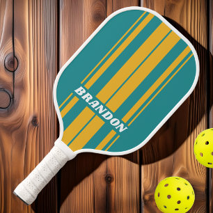 Muschel-Sonnenaufgang-Board-Streifen mit Namen Pickleball Schläger