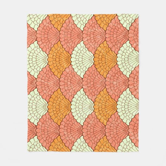 Muschel Spektakel: Abstrakte Meeresmuster Fleecedecke (Vorderseite)