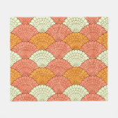 Muschel Spektakel: Abstrakte Meeresmuster Fleecedecke (Vorderseite (Horizontal))