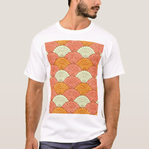 Muschel Spektakel: Abstrakte Meeresmuster T-Shirt
