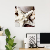 Muschel Starfish Hintergrund - Beach Muscheln Poster (Heimbüro)