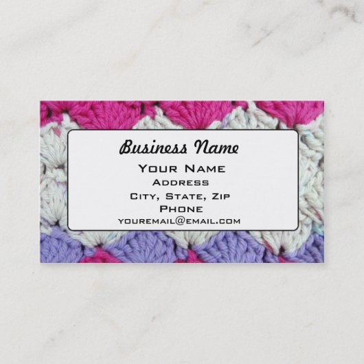 Muschel-Stich gestrickte Geschäfts-Karte Visitenkarte (Vorderseite)