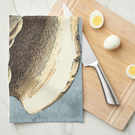 Muschel Stonewash Conch Geschirrtuch (Viertel Falte)