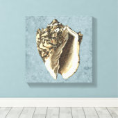 Muschel Stonewash Conch Leinwanddruck (Insitu (Holzboden))