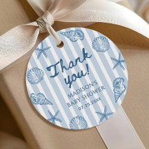 Muschel Strand Baby Shower Danke