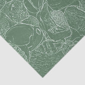 Muschel Strand Grün Weiß Decoupage Seidenpapier (Ausschnitt)