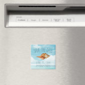Muschel-Strand-Hochzeit - Save-the-Date Magnet (In Situ (Geschirrspüler))