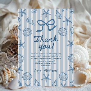 Muschel Strand Meer Baby Shower Dankeskarte