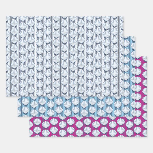 Muschel Stripe Elegance! Geschenkpapier Set (Set)