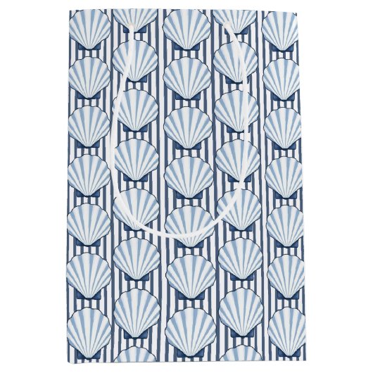 Muschel Stripe Elegance! Mittlere Geschenktüte (Vorderseite)