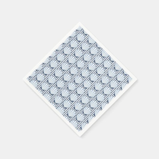 Muschel Stripe Elegance! Serviette (Ecke)