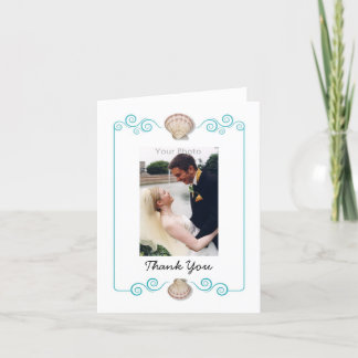 Muschel Swirl Vielen Dank Fotokarte Dankeskarte