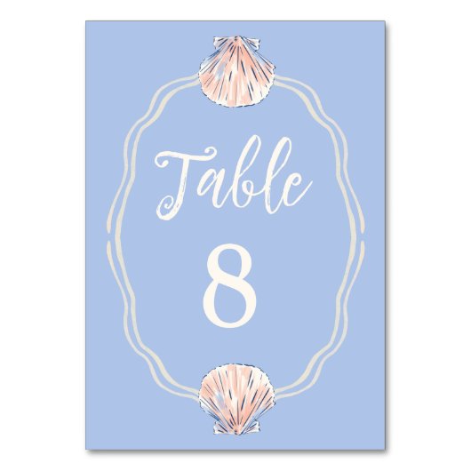 Muschel Tischnummer (Vorderseite)