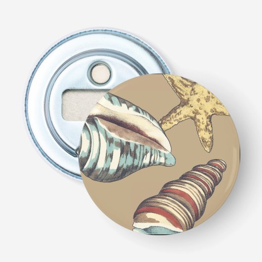 Muschel Trio über Khaki Flaschenöffner (Vorderseite)