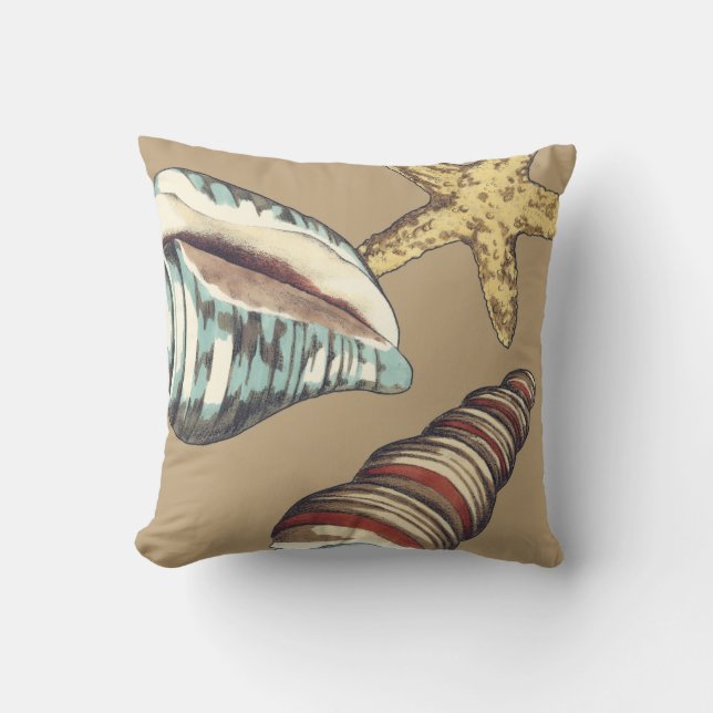 Muschel Trio über Khaki Kissen (Vorderseite)